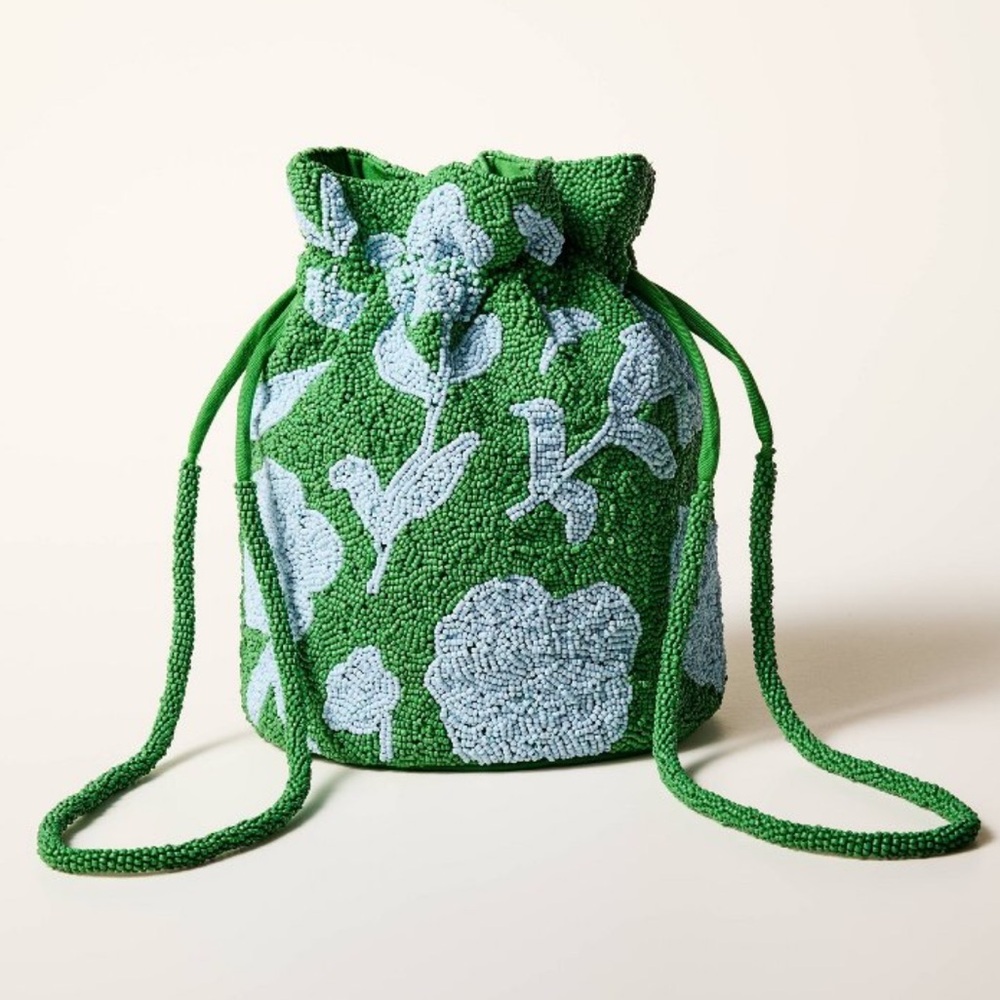 Kate Spade Target NWT - Beaded Classic Rose Drawstring Bucket Bag